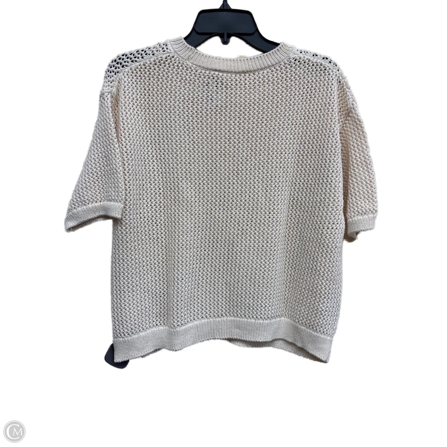 Top Short Sleeve By Mng In Tan, Size: S