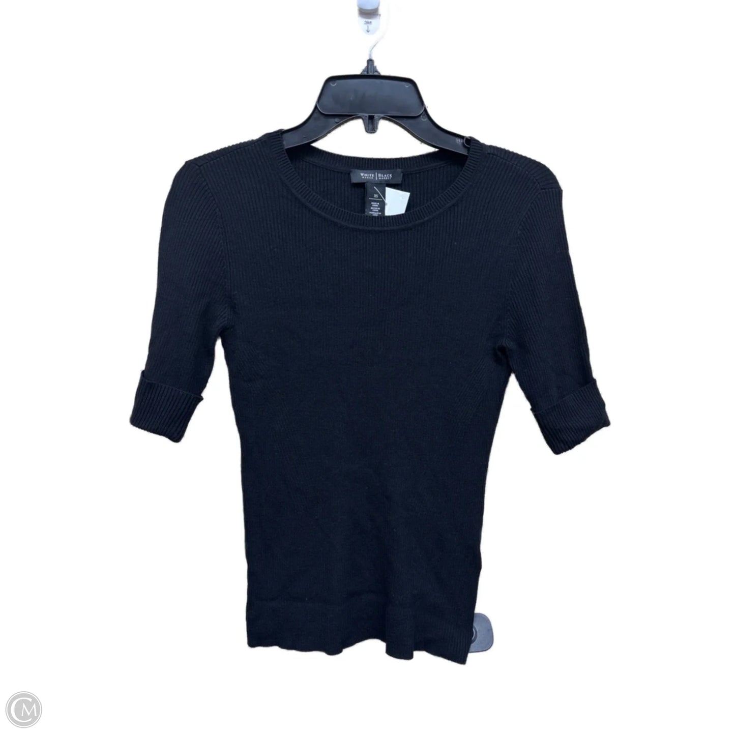 Top Short Sleeve By White House Black Market In Black, Size: Xs