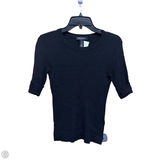 Top Short Sleeve By White House Black Market In Black, Size: Xs