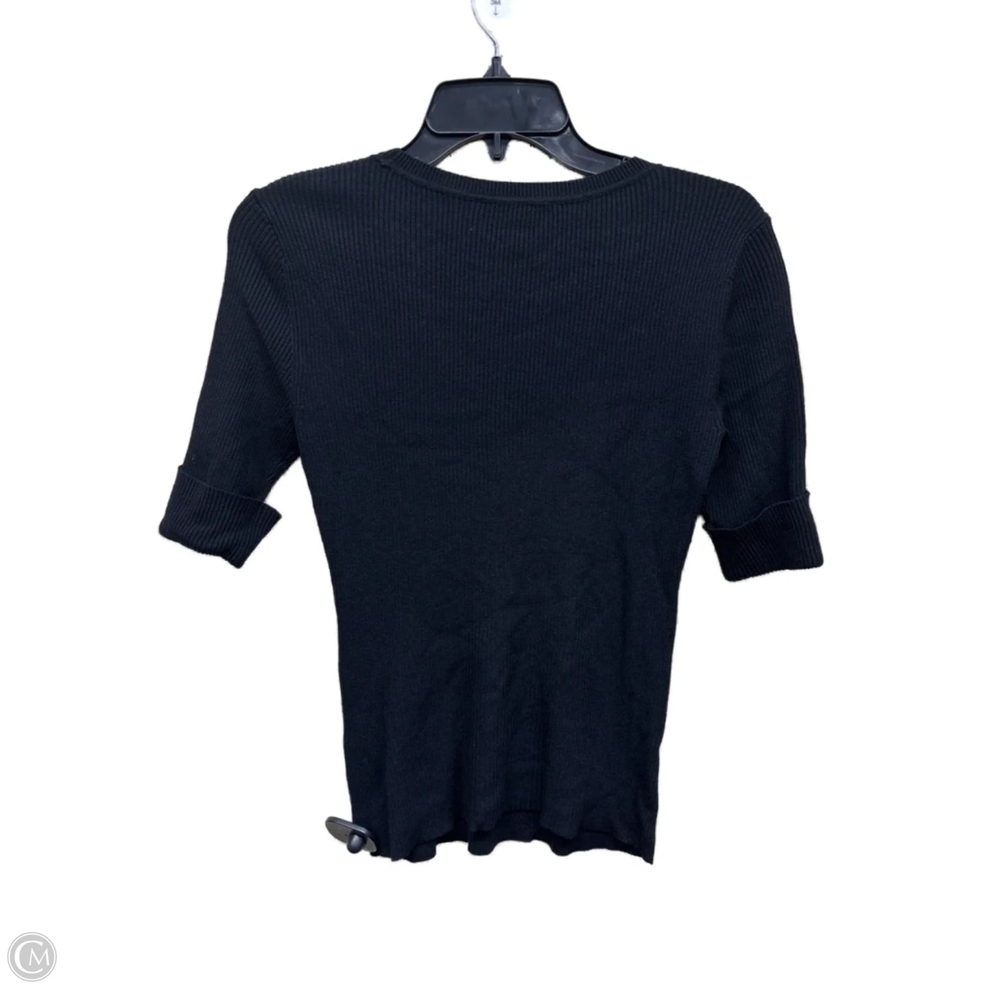 Top Short Sleeve By White House Black Market In Black, Size: Xs