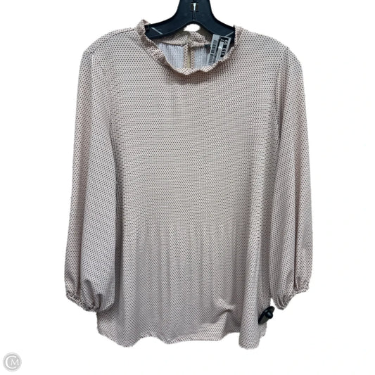 Top Long Sleeve By Adrianna Papell In Polkadot Pattern, Size: S