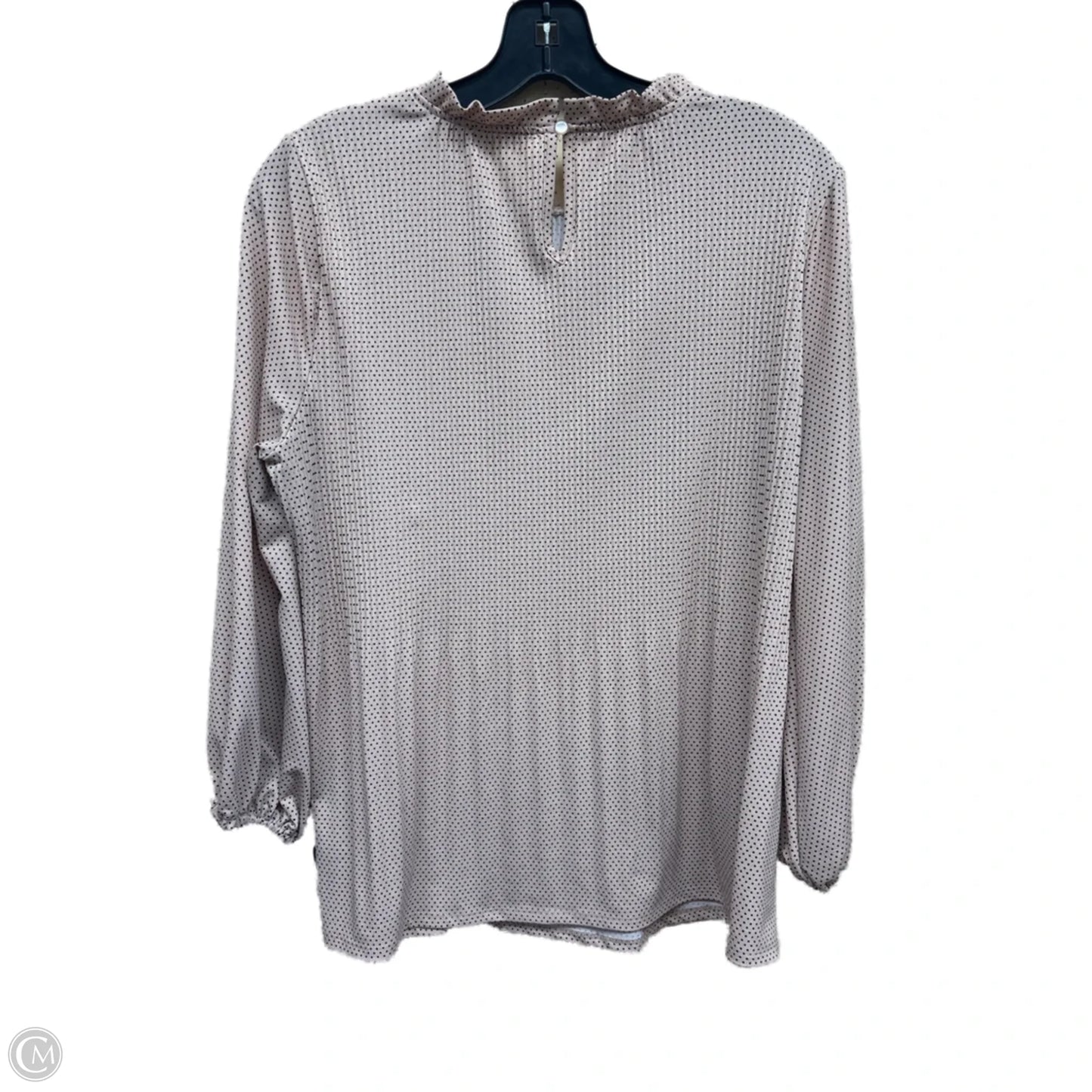 Top Long Sleeve By Adrianna Papell In Polkadot Pattern, Size: S