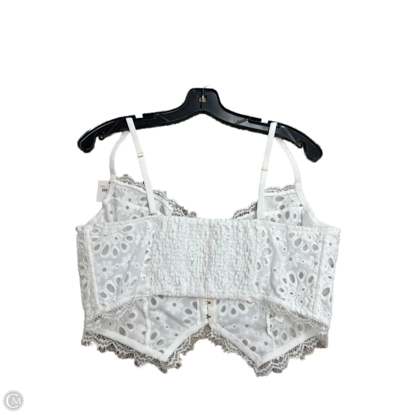 Top Sleeveless By Anthropologie In White, Size: L