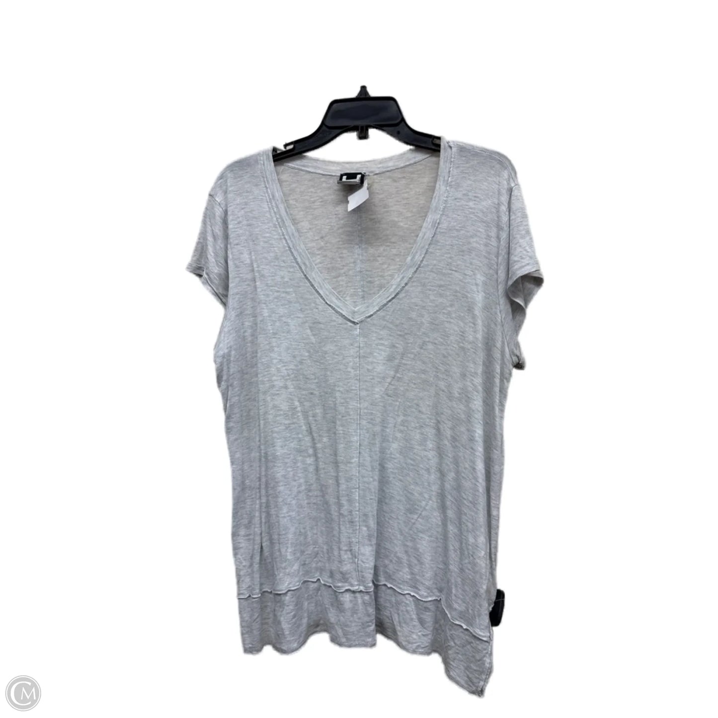 Top Short Sleeve By Bordeaux In Grey, Size: Xl