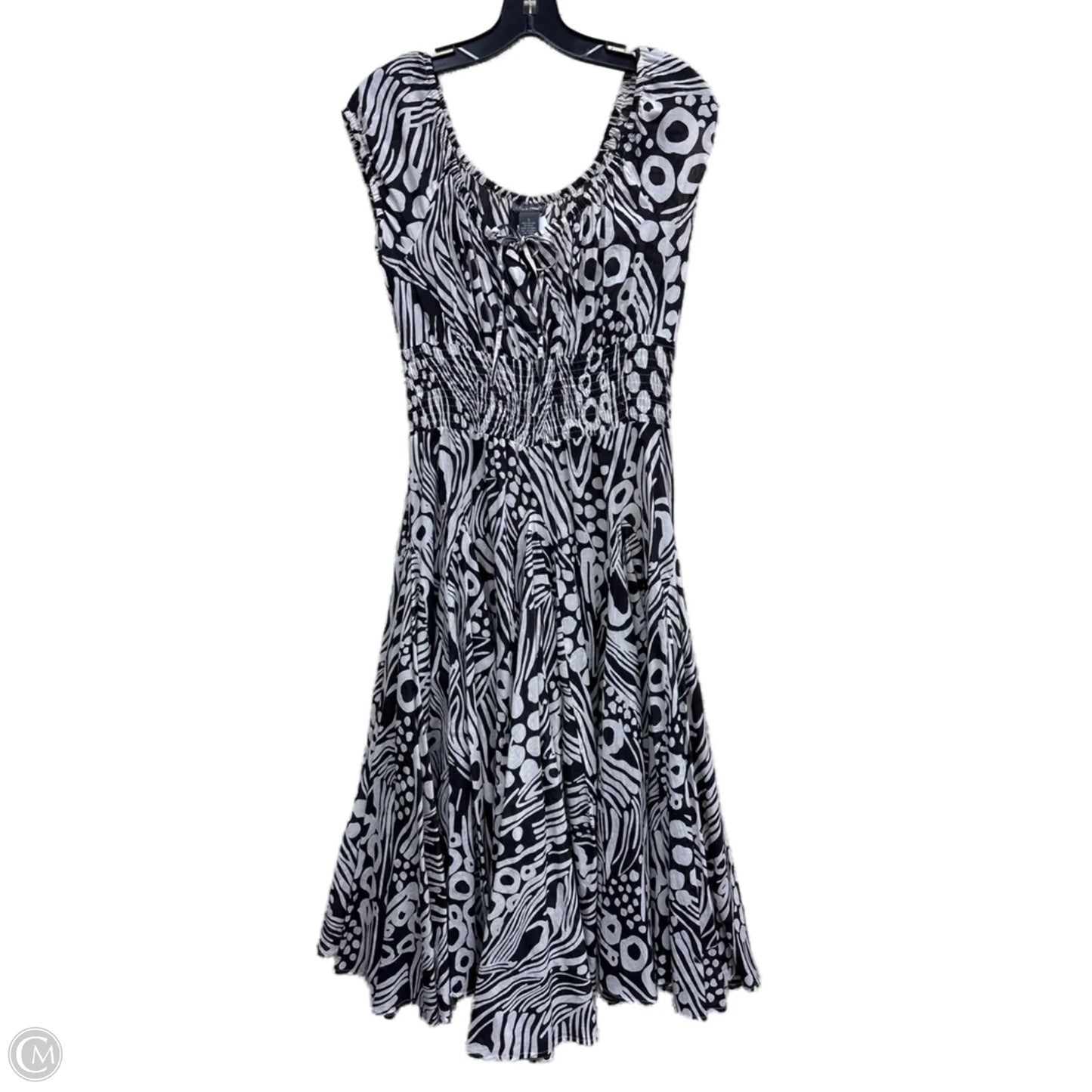 Dress Casual Midi By Chelsea And Theodore In Black & White, Size: S