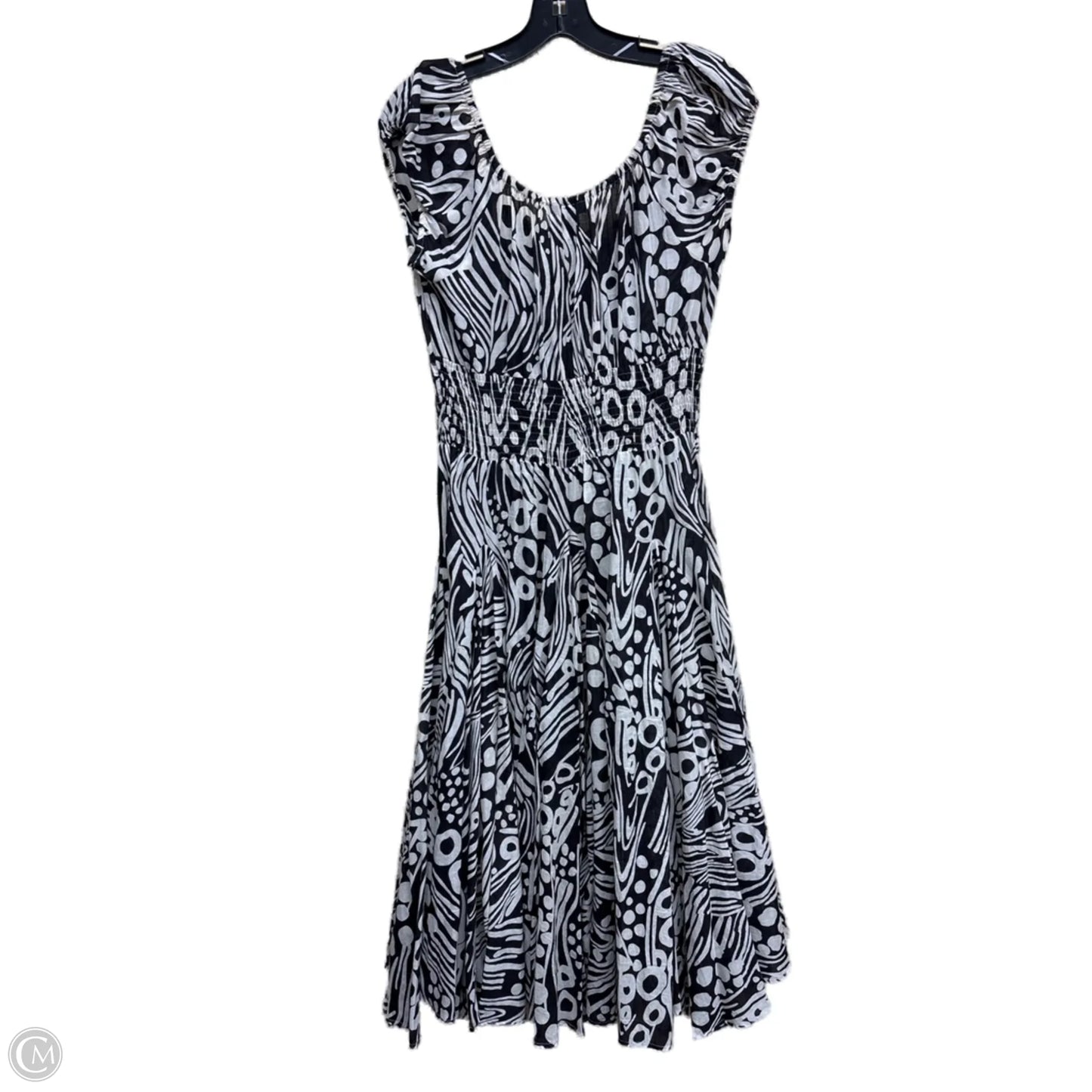 Dress Casual Midi By Chelsea And Theodore In Black & White, Size: S