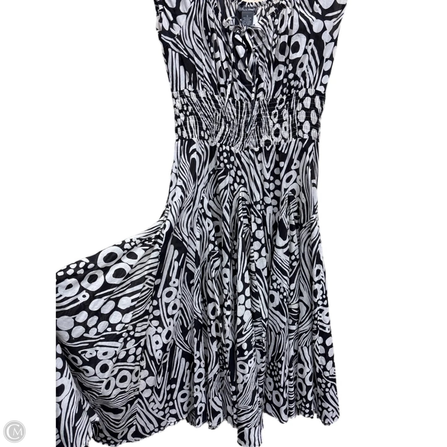 Dress Casual Midi By Chelsea And Theodore In Black & White, Size: S