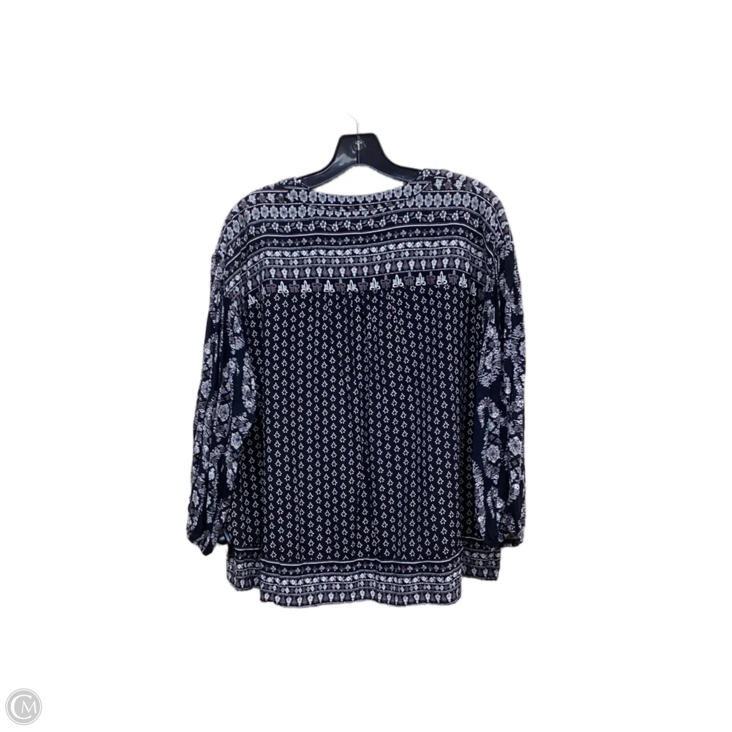 Top Long Sleeve By Knox Rose In Floral Print, Size: L
