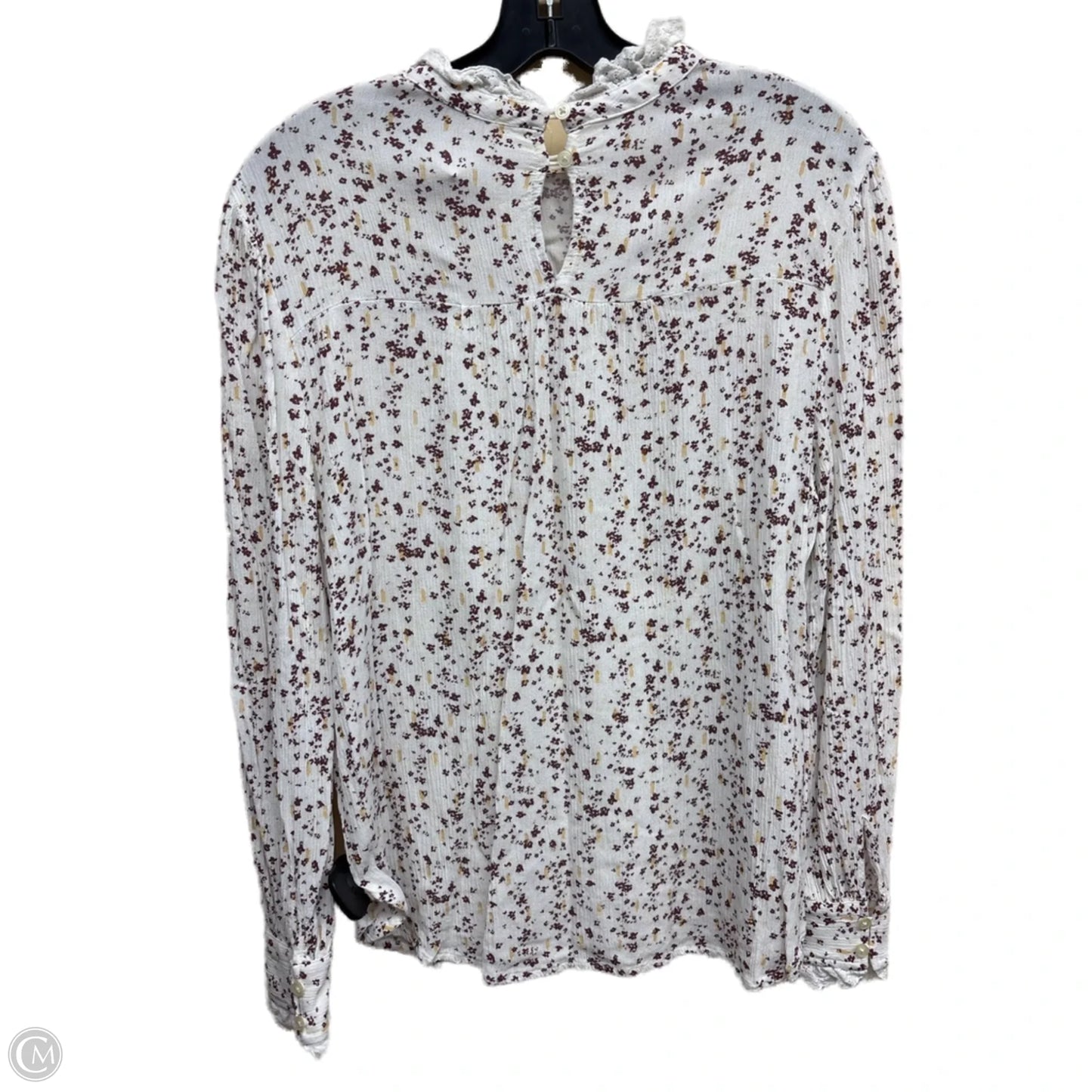 Top Long Sleeve By Loft In Floral Print, Size: M