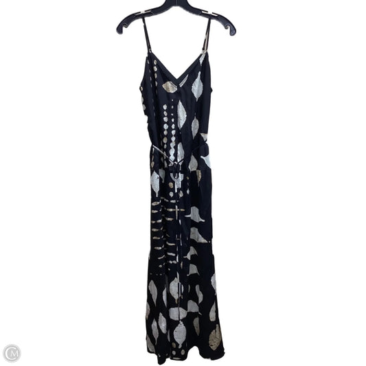 Dress Casual Midi By Banana Republic In Black & Gold, Size: Xxs