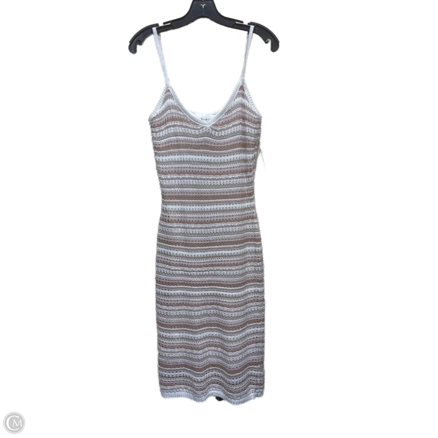 Dress Casual Midi By Olive And Oak In Striped Pattern, Size: M