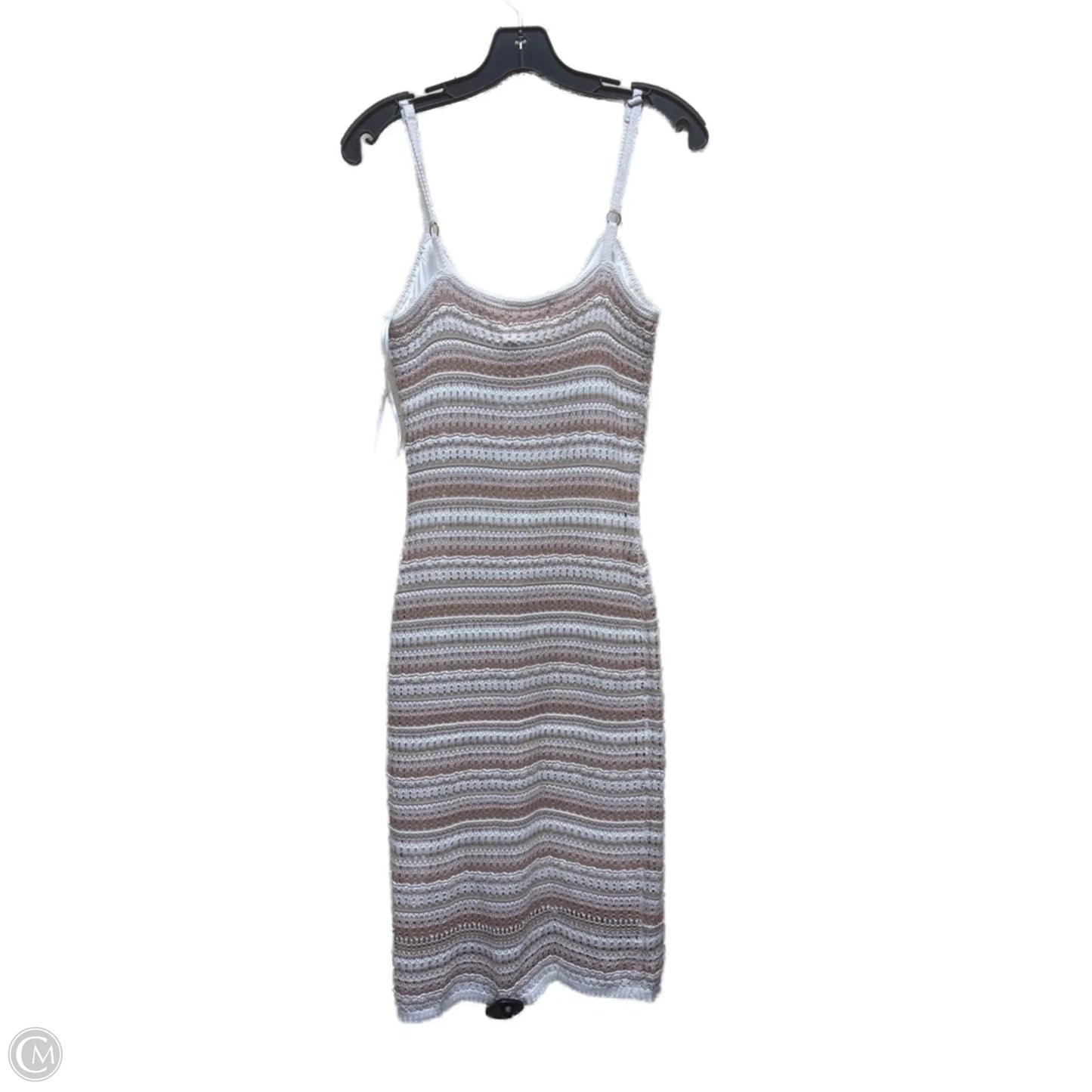 Dress Casual Midi By Olive And Oak In Striped Pattern, Size: M