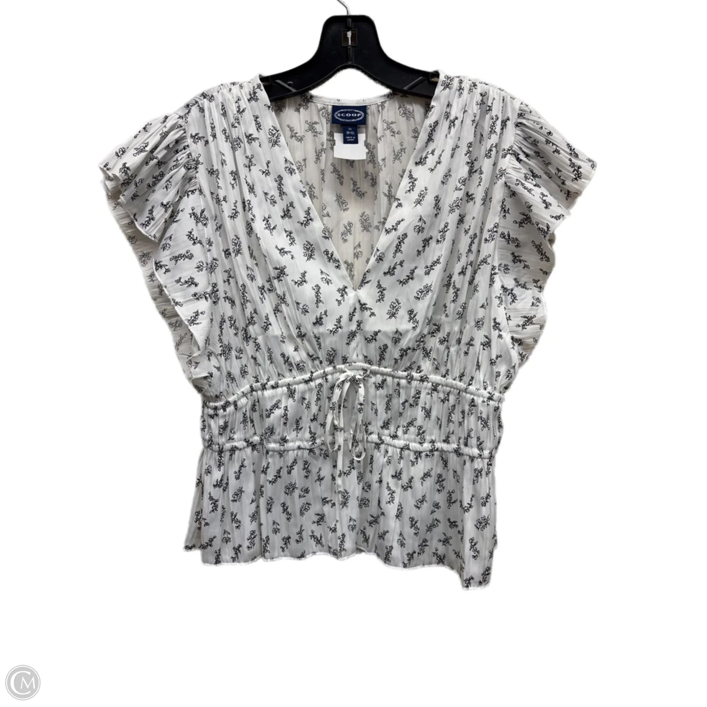 Top Short Sleeve By Scoop In Floral Print, Size: M