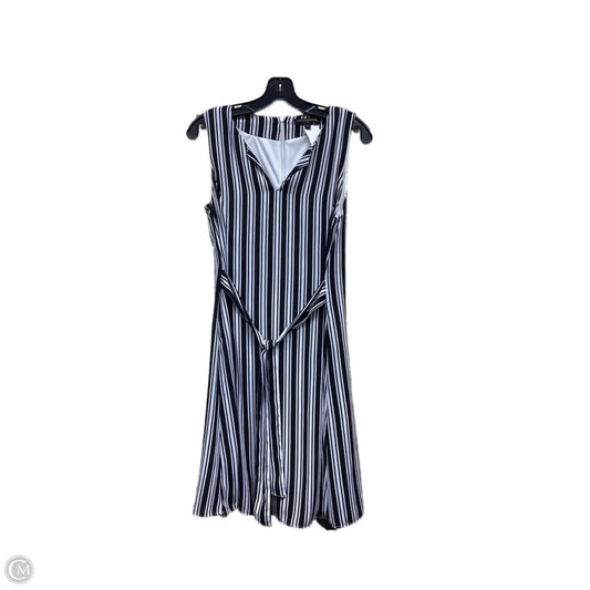 Dress Casual Midi By Banana Republic In Striped Pattern, Size: 4