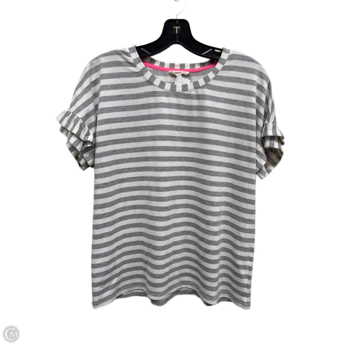 Top Short Sleeve By Jane And Delancey In Striped Pattern, Size: M