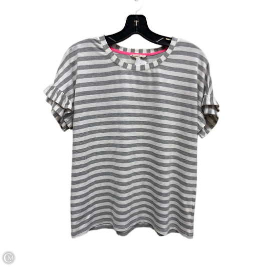 Top Short Sleeve By Jane And Delancey In Striped Pattern, Size: M