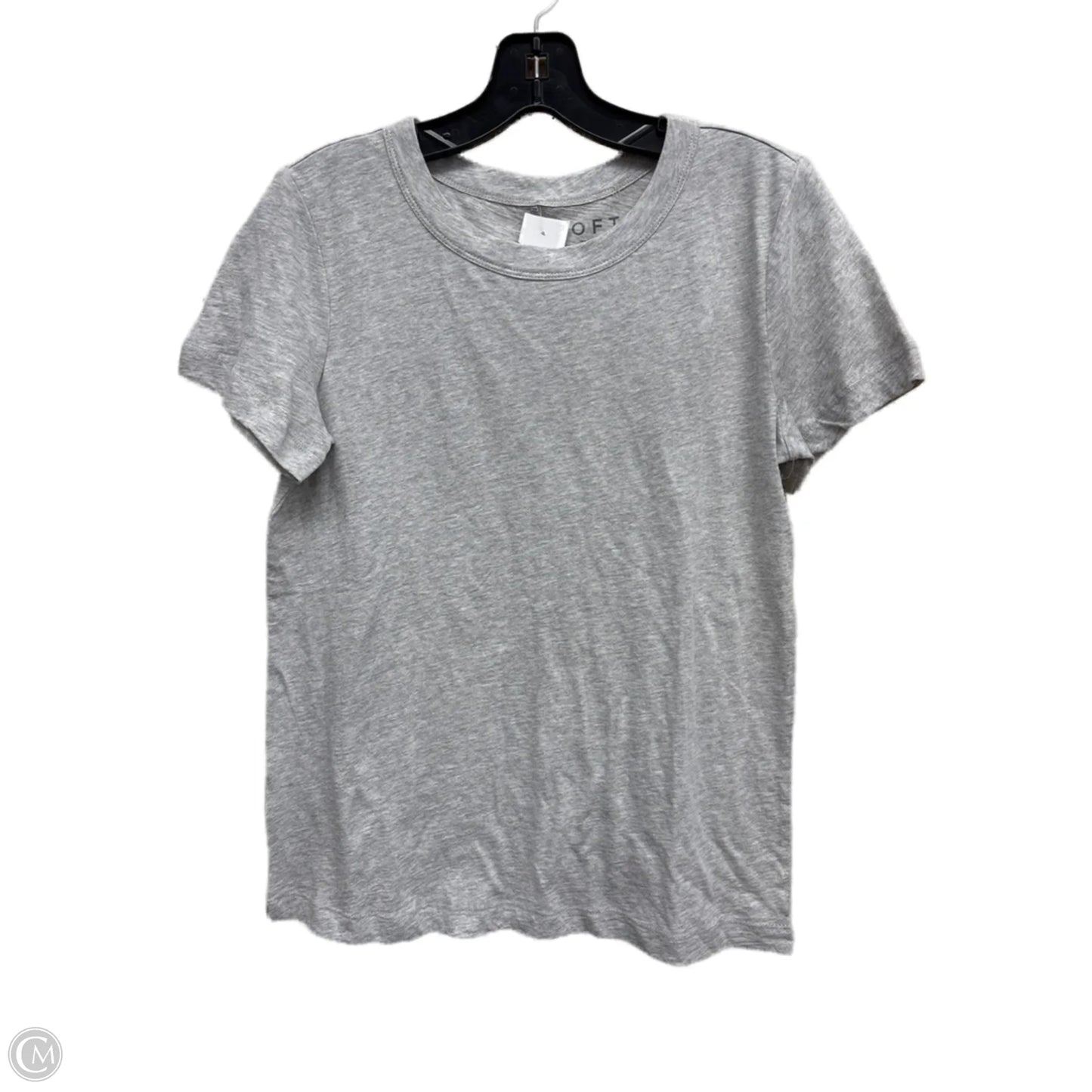 Top Short Sleeve By Loft In Grey, Size: Xs