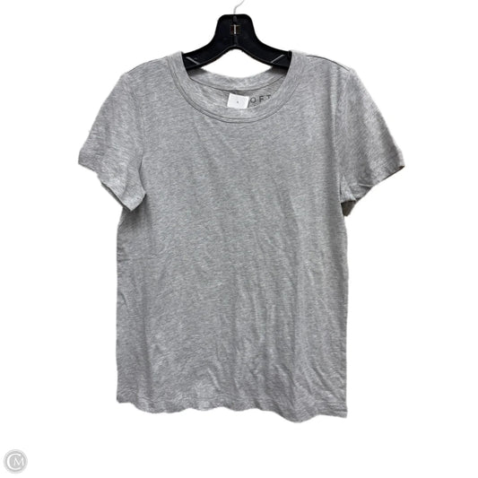 Top Short Sleeve By Loft In Grey, Size: Xs
