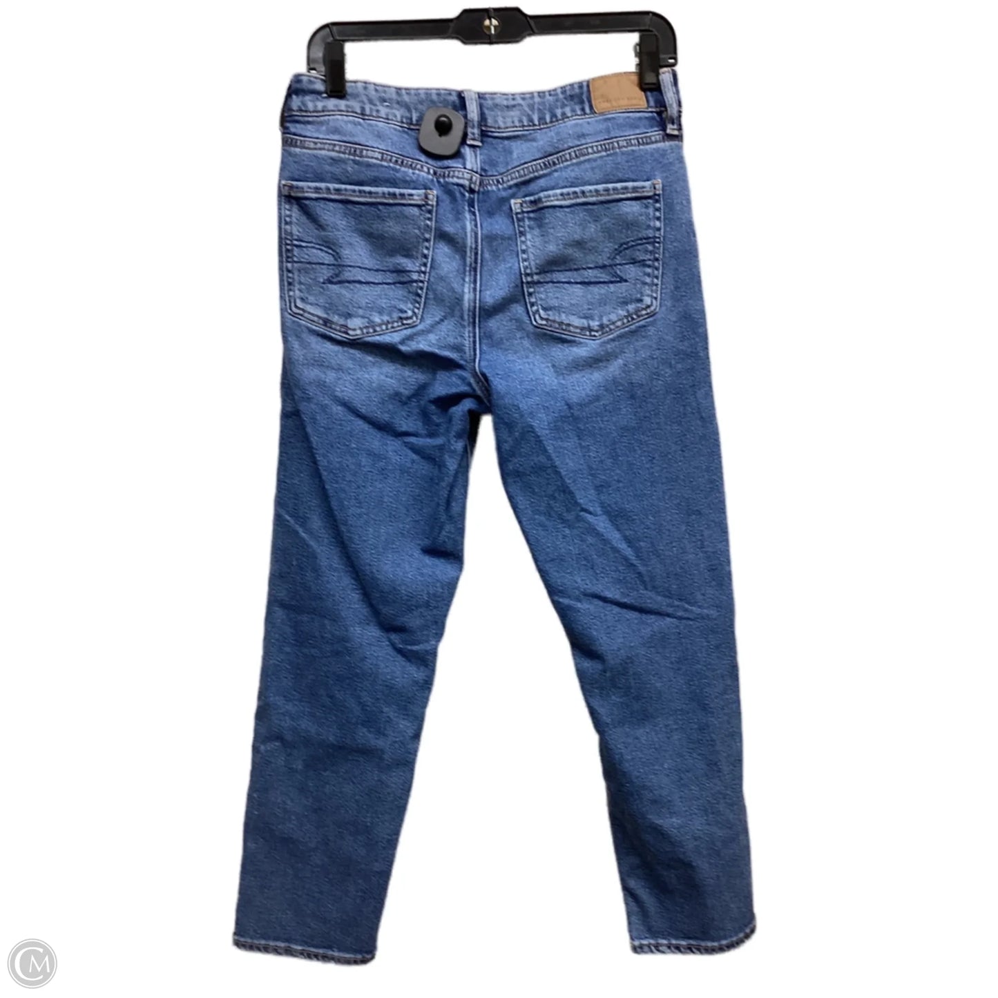 Jeans Straight By American Eagle In Blue Denim, Size: 6