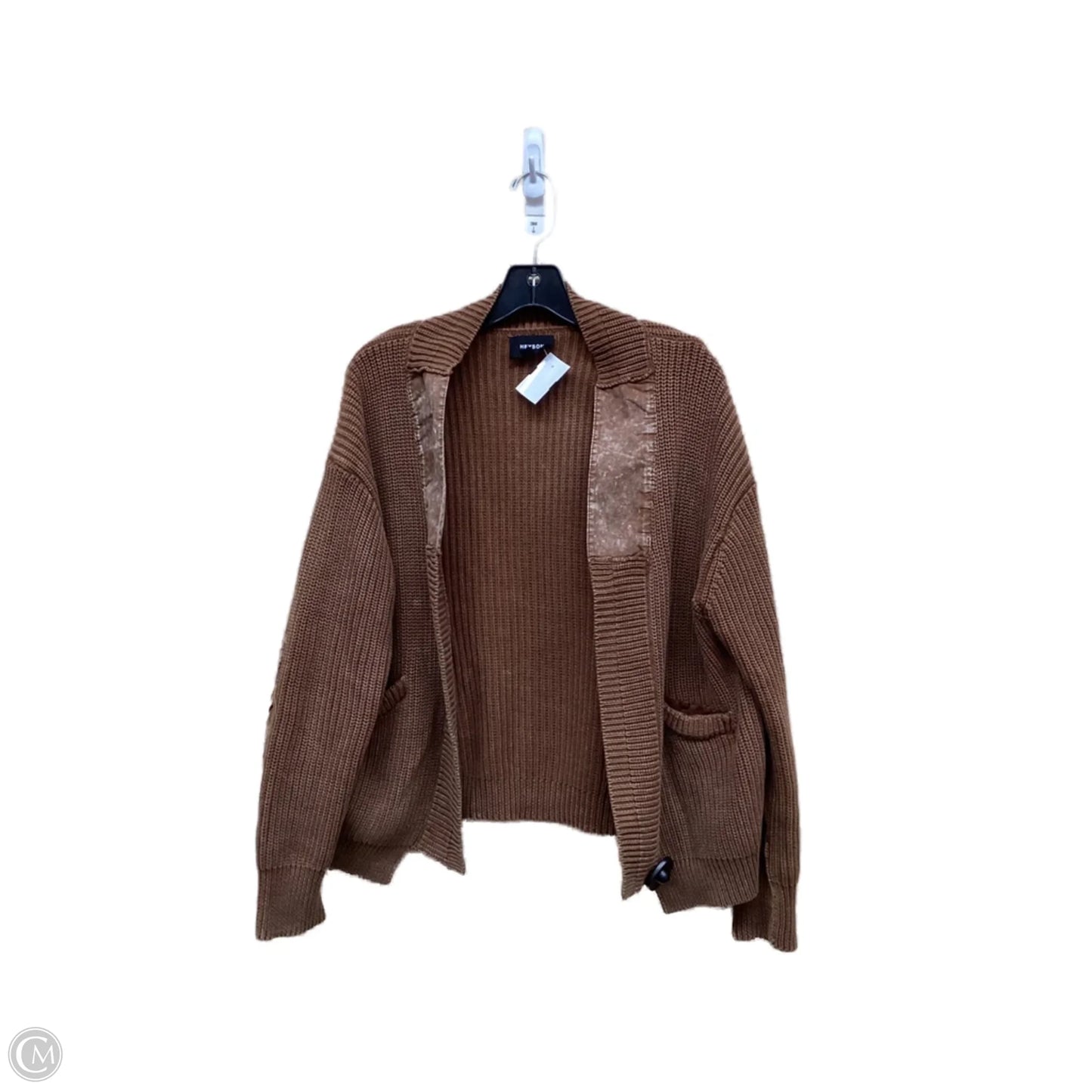 Sweater Cardigan By Clothes Mentor In Brown, Size: S
