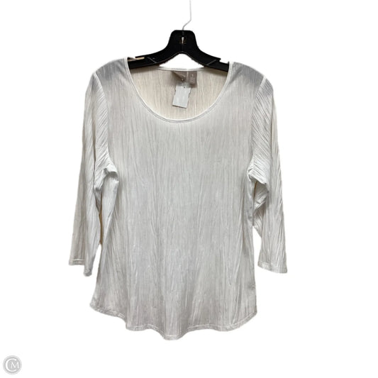 Top Long Sleeve By Chicos In White, Size: S