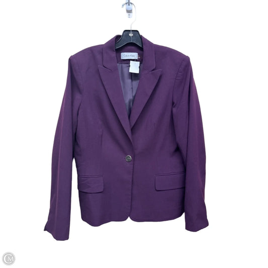 Blazer By Calvin Klein In Purple, Size: 12