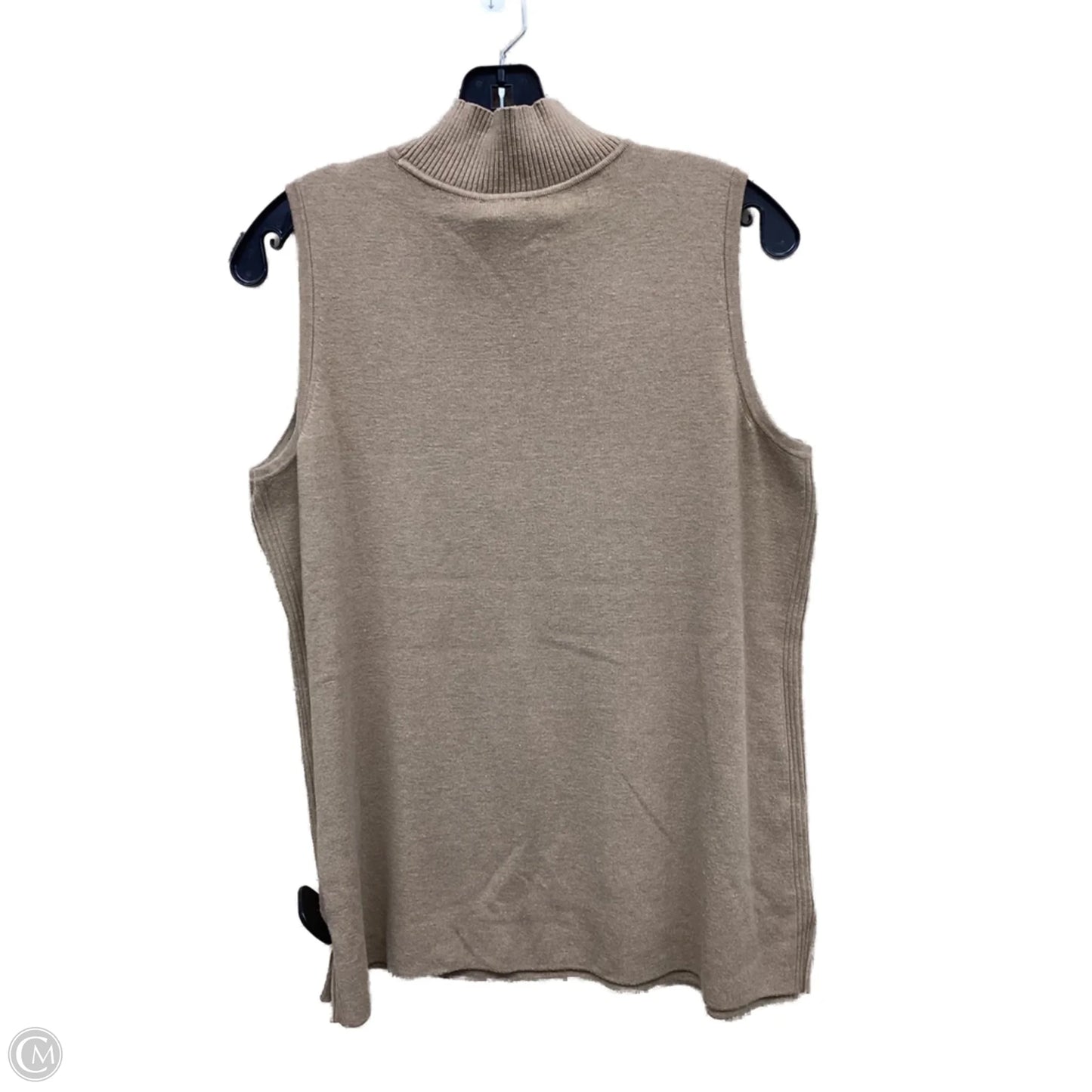 Top Sleeveless By Chicos In Brown, Size: L