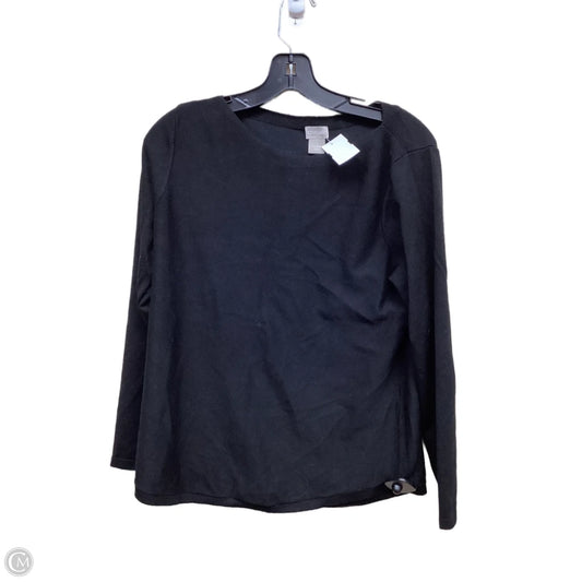Top Long Sleeve By Chicos In Black, Size: M