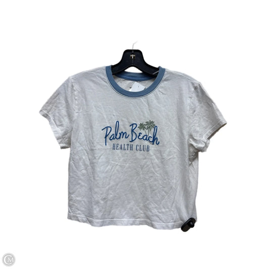 Top Short Sleeve By Abercrombie And Fitch In Blue & White, Size: L