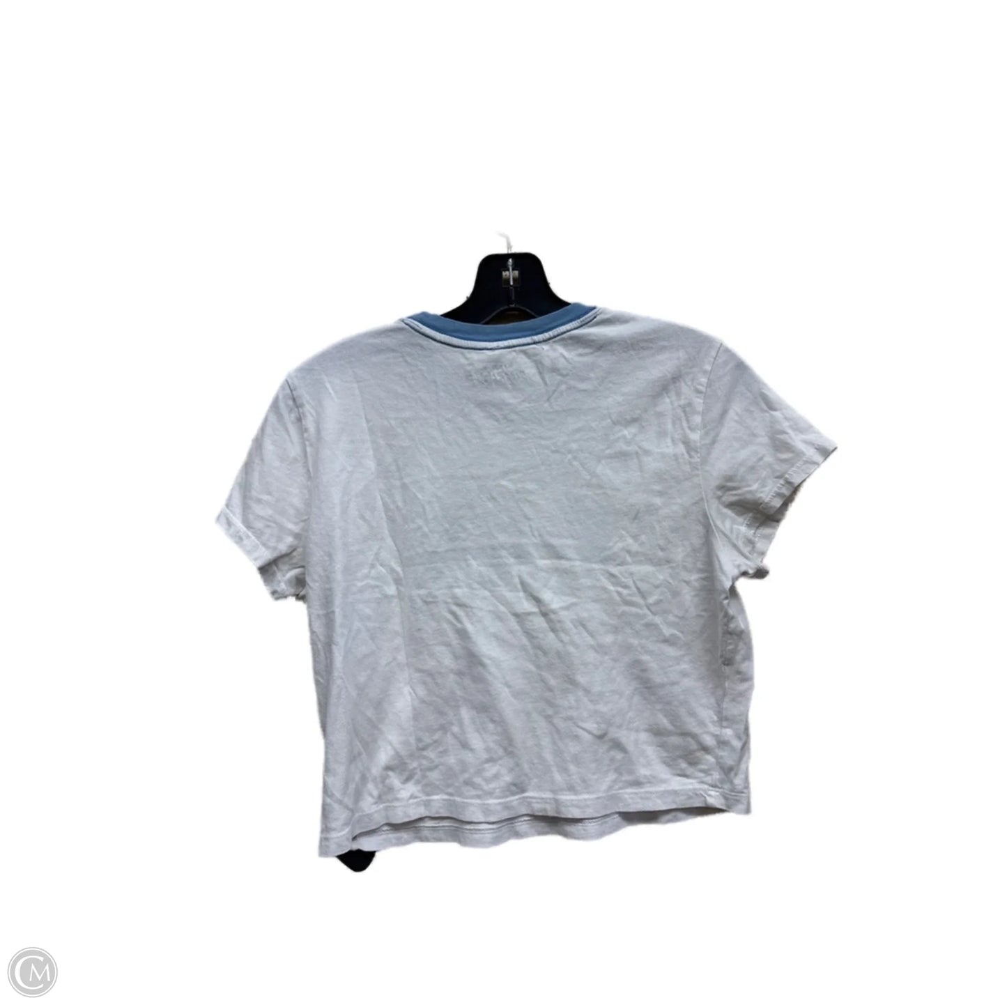 Top Short Sleeve By Abercrombie And Fitch In Blue & White, Size: L