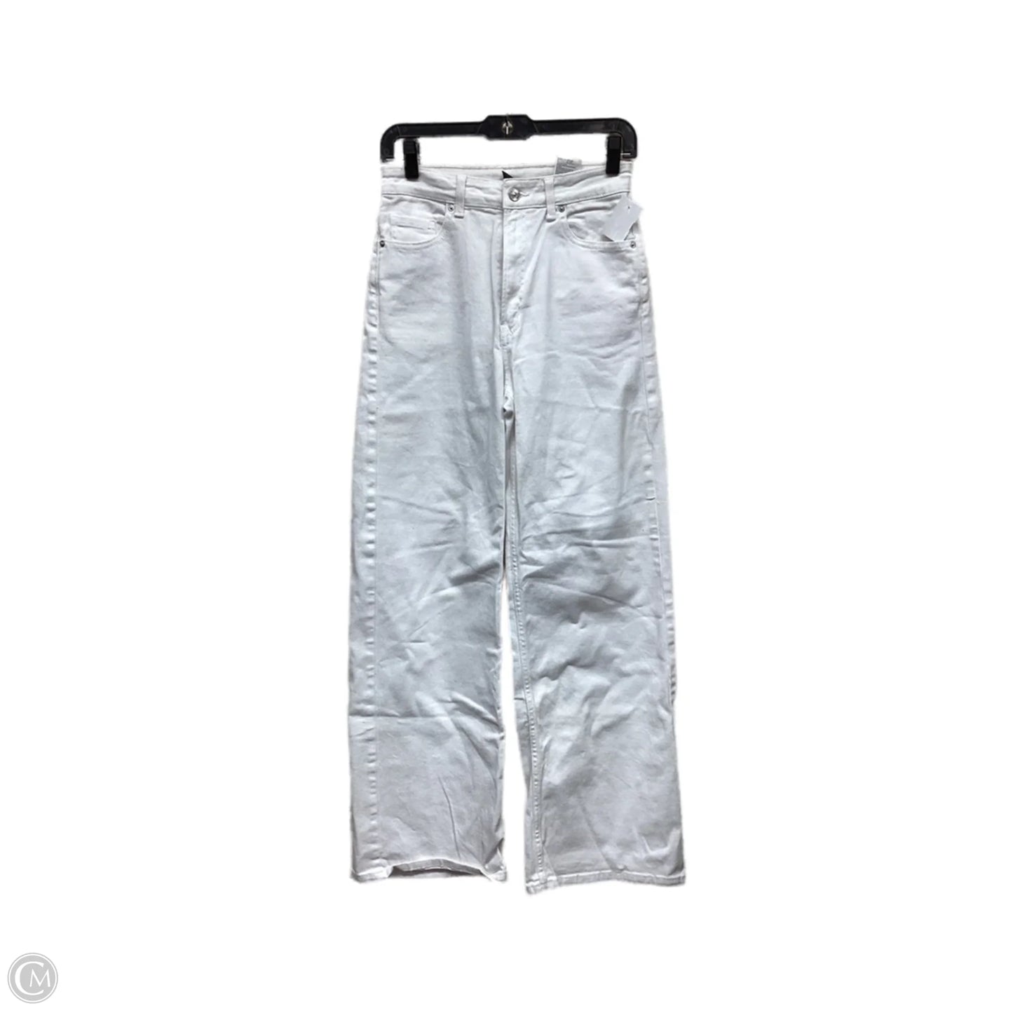 Jeans Wide Leg By Divided In White Denim, Size: 6