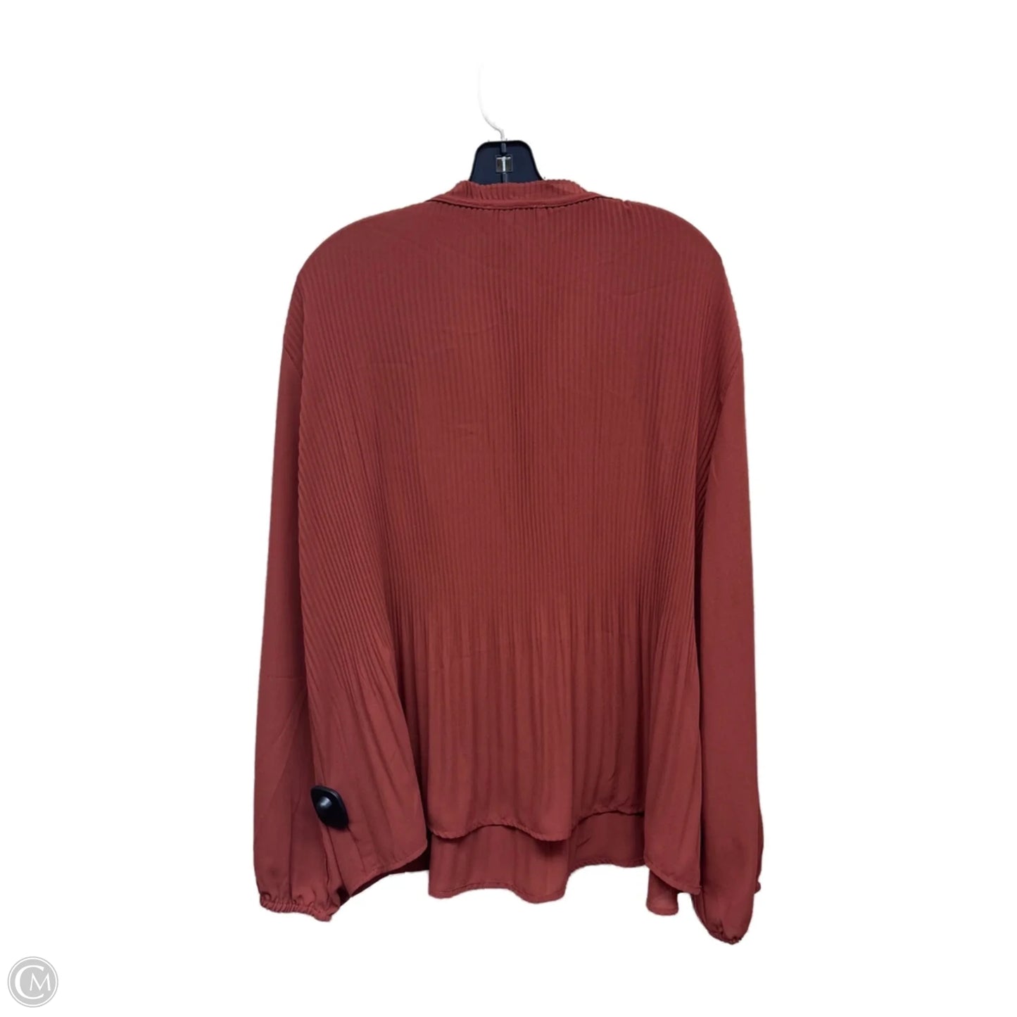 Top Long Sleeve By Chelsea 28 In Brown, Size: L