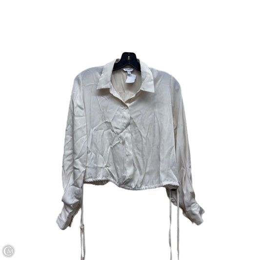 Top Long Sleeve By Express In Cream, Size: M