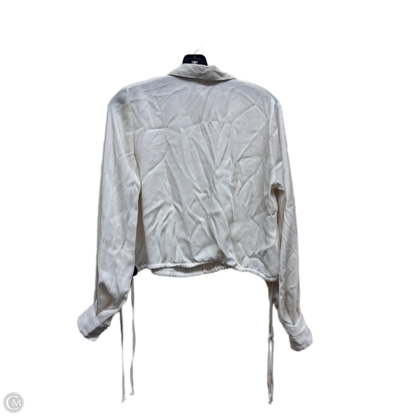 Top Long Sleeve By Express In Cream, Size: M