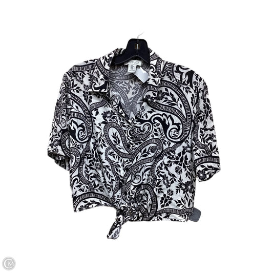 Top Short Sleeve By Rachel Zoe In Black & White, Size: M