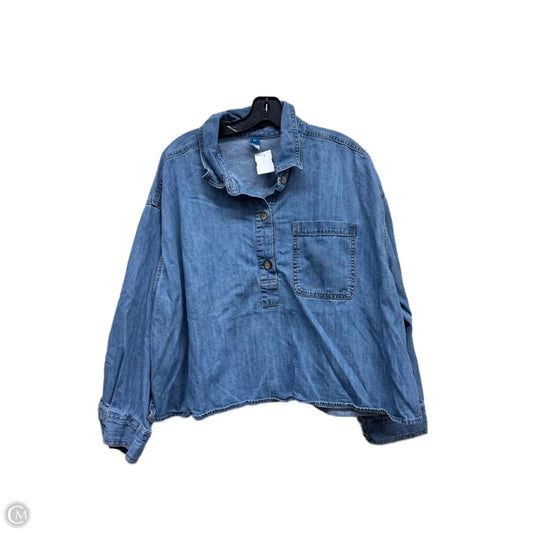 Top Long Sleeve By Old Navy In Blue Denim, Size: 2x