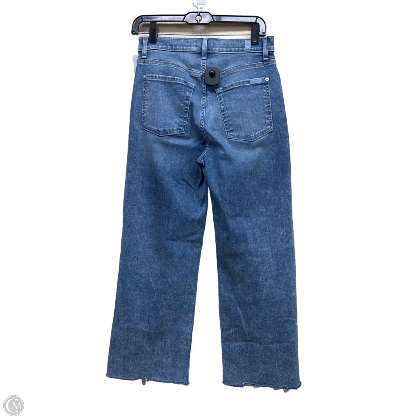 Jeans Wide Leg By 7 For All Mankind In Blue Denim, Size: 2