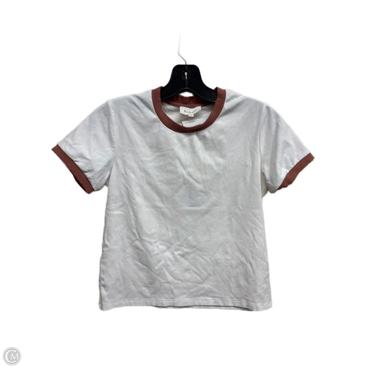 Top Short Sleeve By Bohme In White, Size: S