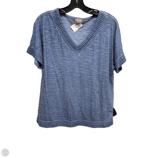 Top Short Sleeve By Chicos In Blue, Size: Xs
