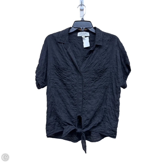 Top Short Sleeve By Cloth & Stone In Black, Size: S