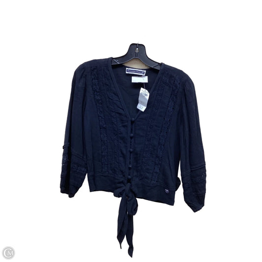 Top Long Sleeve By Abercrombie And Fitch In Black, Size: Xs