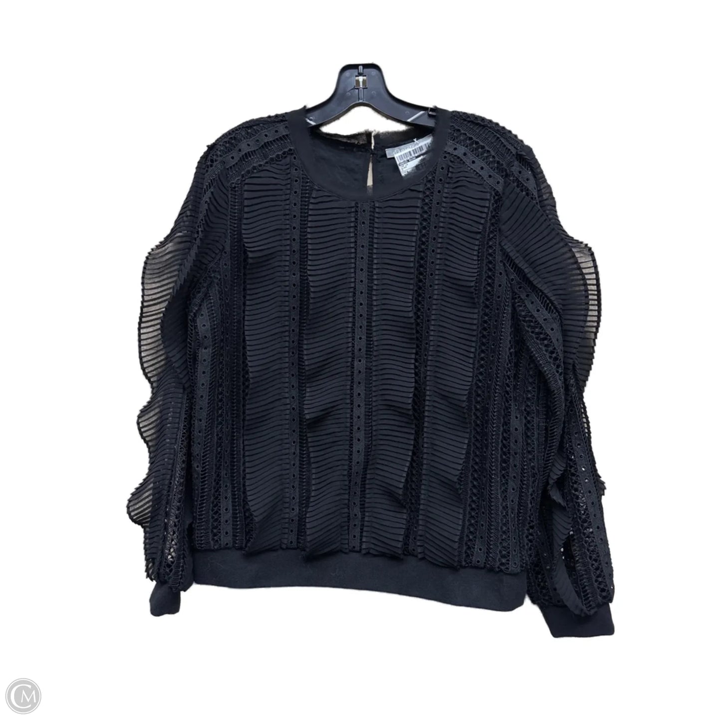 Top Long Sleeve By Daniel Rainn In Black, Size: M