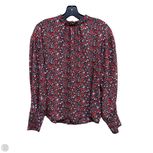 Top Long Sleeve By Banana Republic In Floral Print, Size: M