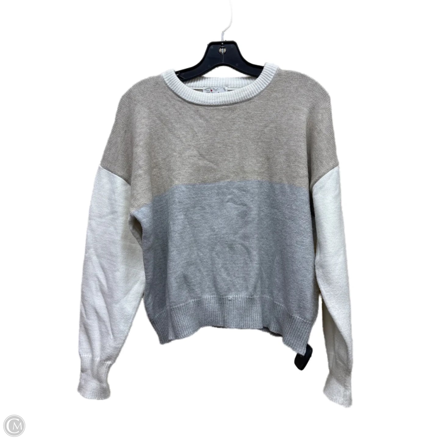 Sweater By Poof In Brown & Grey, Size: L