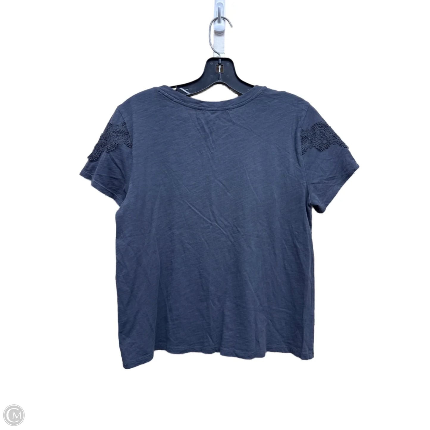 Top Short Sleeve By Loft In Grey, Size: S