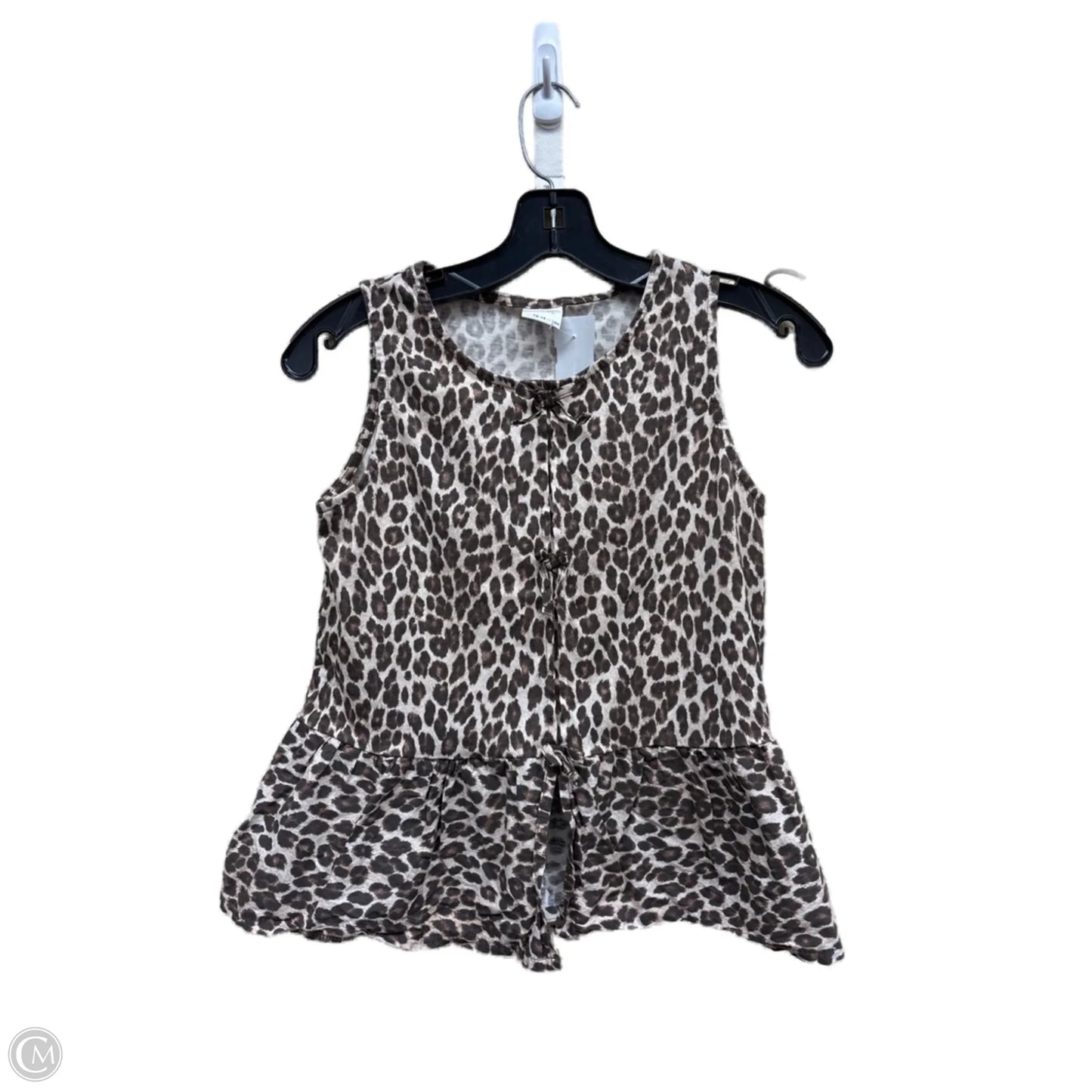 Top Sleeveless By Zara In Animal Print