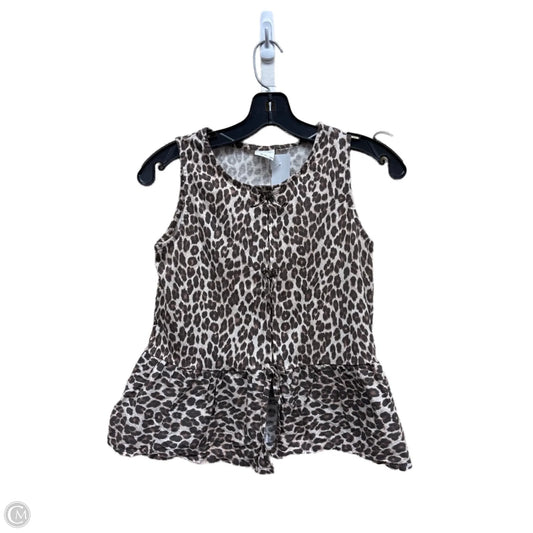 Top Sleeveless By Zara In Animal Print