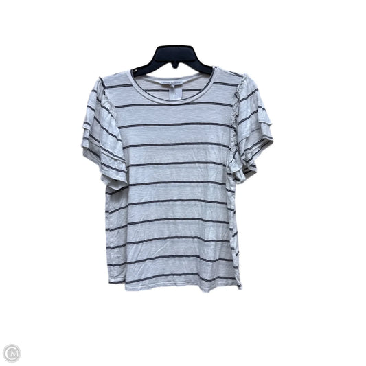 Top Short Sleeve By Green Envelope In Striped Pattern, Size: M