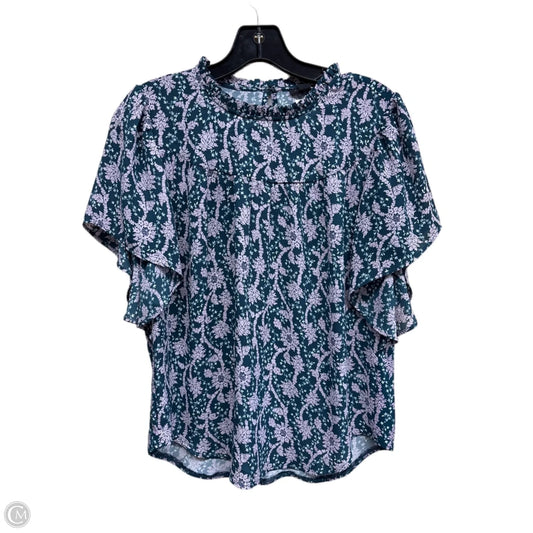 Top Short Sleeve By Ann Taylor In Floral Print, Size: Xs