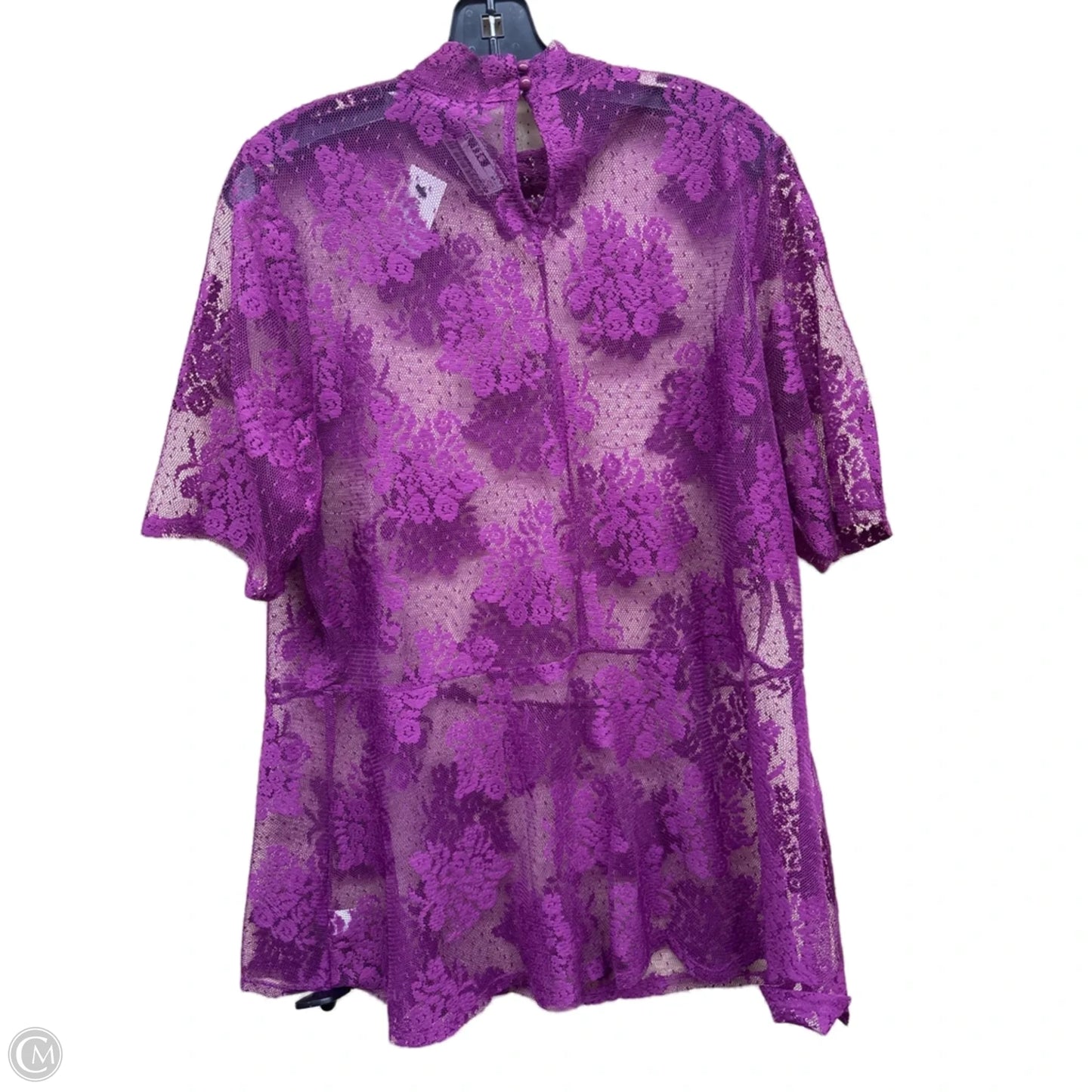 Top Short Sleeve By Lane Bryant In Purple, Size: 2x